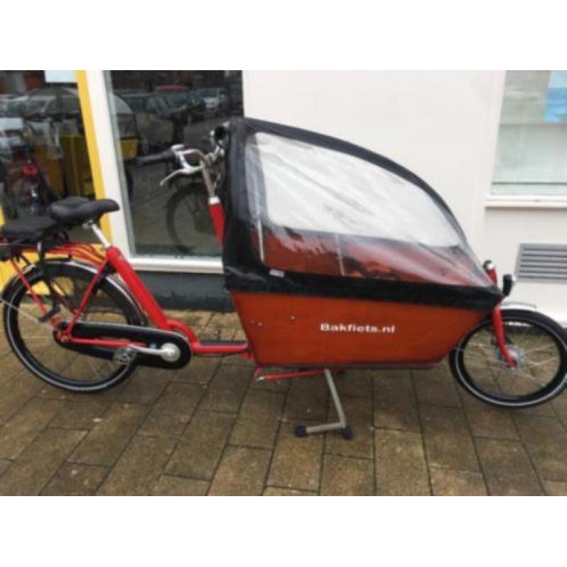 Bakfiets nl bakfietsen NN7D versnelling,Huif en Extra bankje