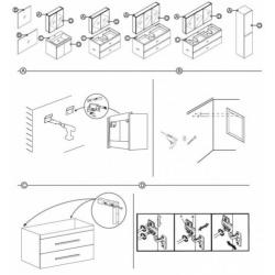 Badmeubelset Differnz The Collection 60x43x61 cm Zwart/Zw...