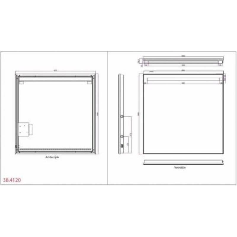 Wiesbaden Ambi One dimbare Led condensvrije spiegel 600x600