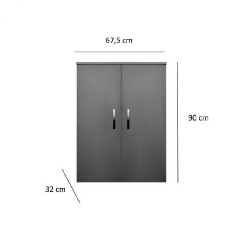 Kolomkast Sanicare Q1/Q4/Q12 2-Deurs Soft-Closing Chromen...