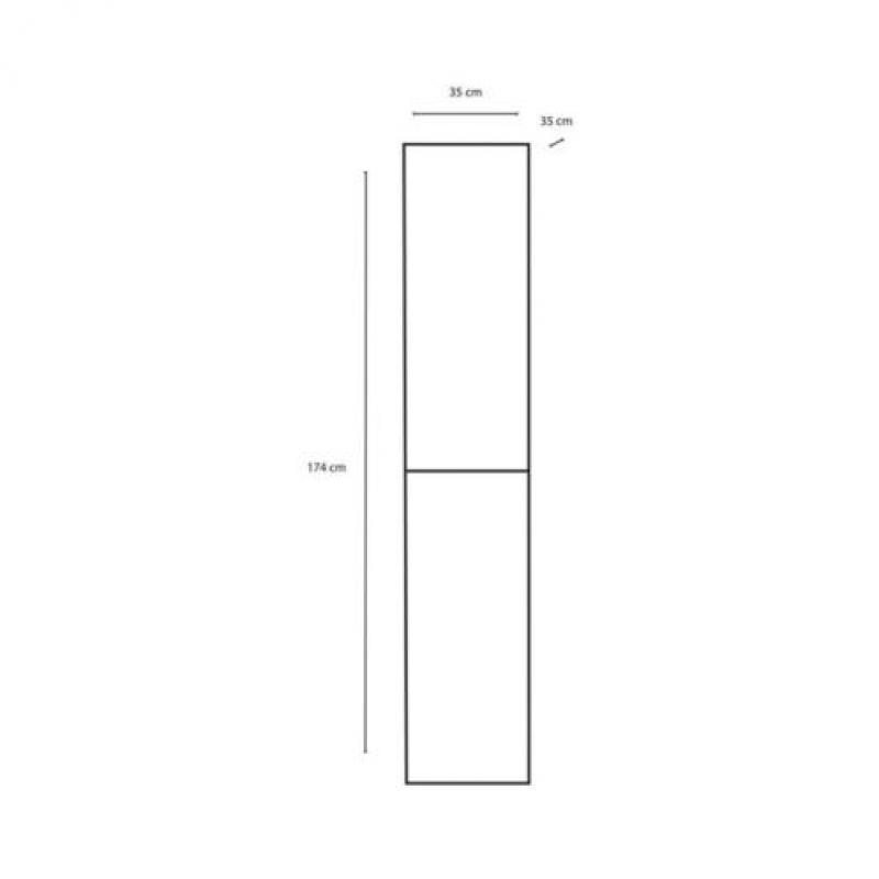 Badkamerkast Differnz New Classic 35x35x174 cm Creme (Rec...