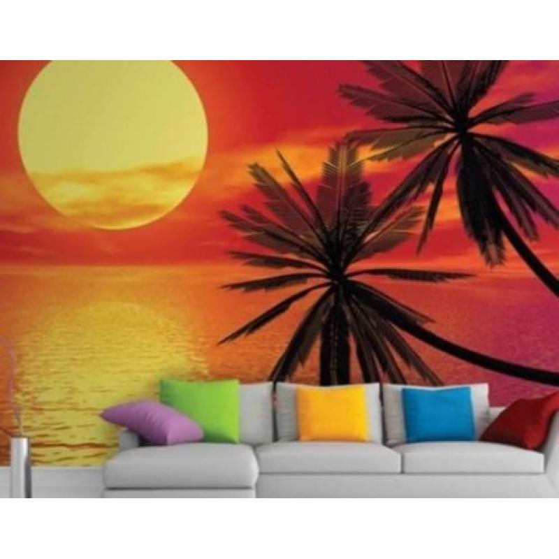 aanbieding Fotobehang 400x280cm sunset voor €45