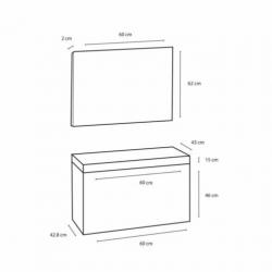 Badmeubelset Differnz The Collection 60x43x61 cm Zwart/Zw...