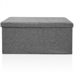 Poef, hocker, 80x40x40 cm, zitbank met opbergsysteem, opv...