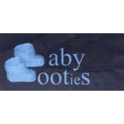 Baby Booties 0-3 m., turquoise, babyslofjes handgebreid