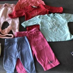 Baby meisje kleding pakket set maat 50/56 roze schoentjes