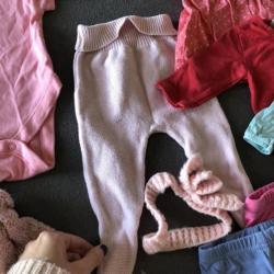 Baby meisje kleding pakket set maat 50/56 roze schoentjes