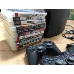 PlayStation 3 met 11 spellen, 2 controllers en buzz control