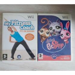 Wii spellen Pet Shop en My Fitness Coach